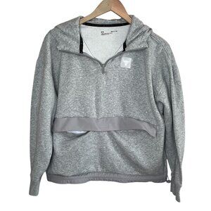Under Armour Womens S Project Rock Grey quarter-Zip Hoodie Sweatshirt
